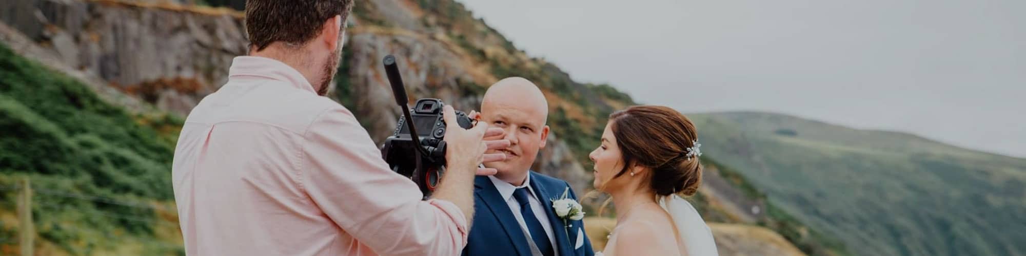 Wedding video being filmed at North Wales venue