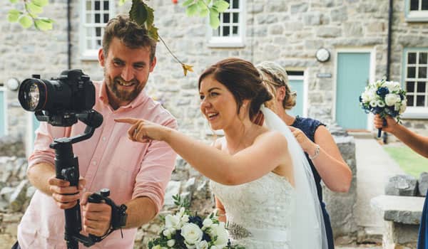 North Wales wedding video being filmed